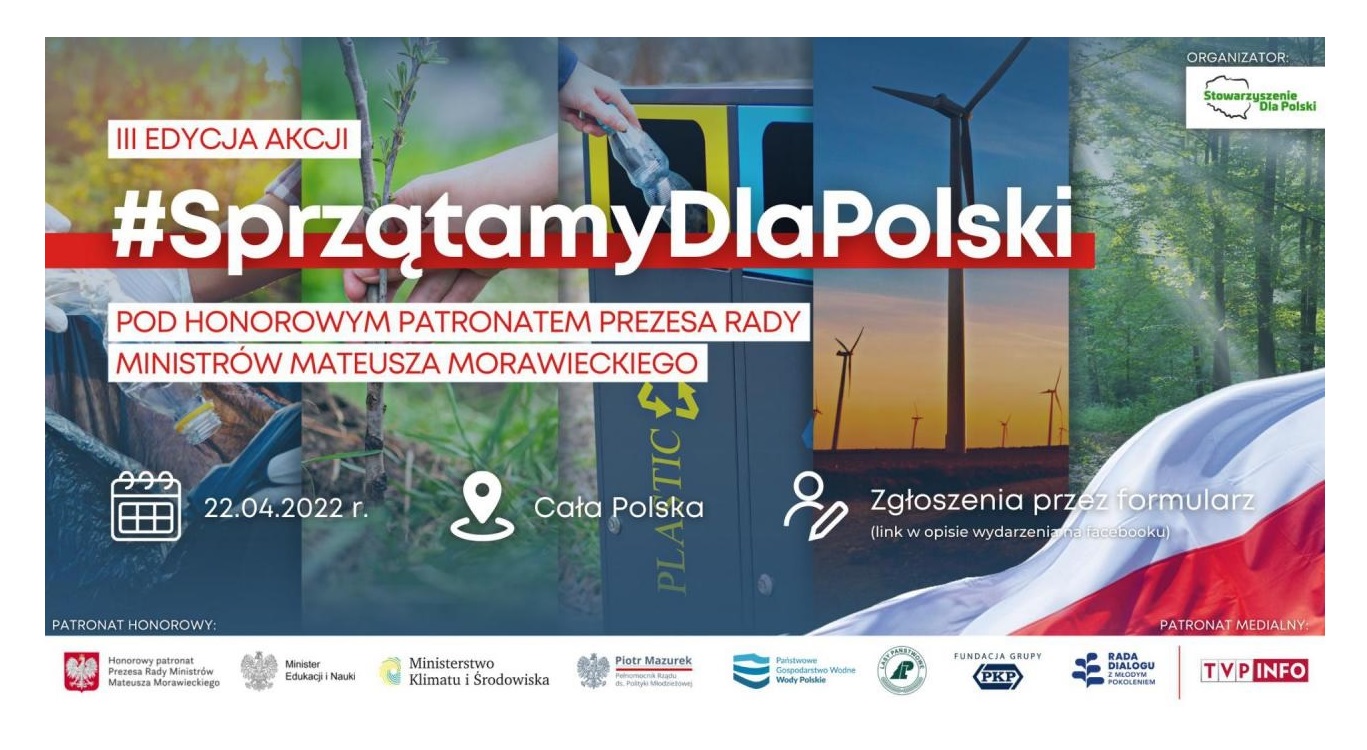 Akcja #SprzątamyDlaPolski 22 kwietnia - Światowy Dzień Ziemi 2022