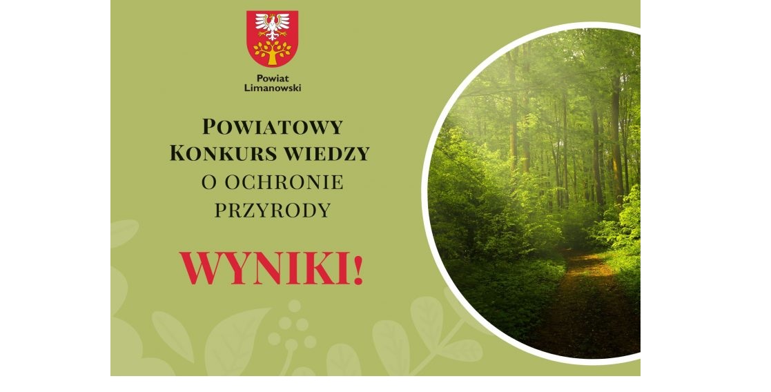 Wyniki Konkursu wiedzy o ochronie przyrody 2022 - wyróżnienie dla Jarosława Florka, ucznia klasy IV