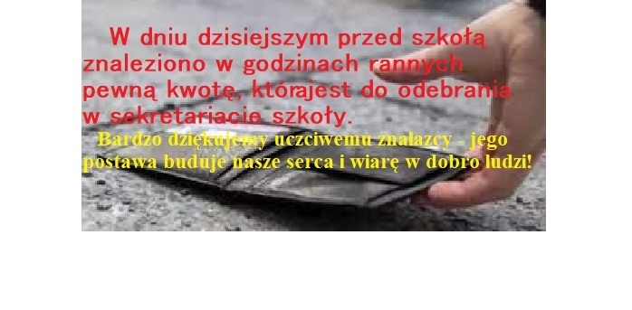 >>> Znaleziono pieniądze!